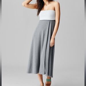 GAP 4 in One Charcoal gray color block strapless Sz L multipurpose dress